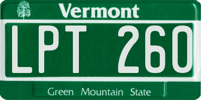 VT license plate LPT260