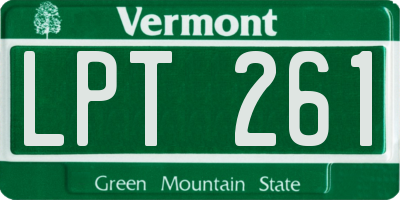 VT license plate LPT261