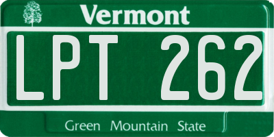 VT license plate LPT262