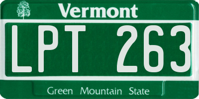 VT license plate LPT263
