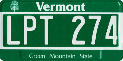 VT license plate LPT274
