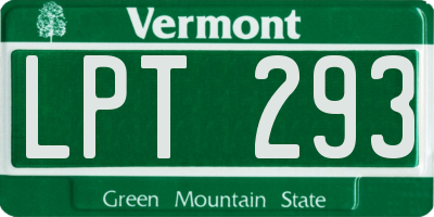 VT license plate LPT293