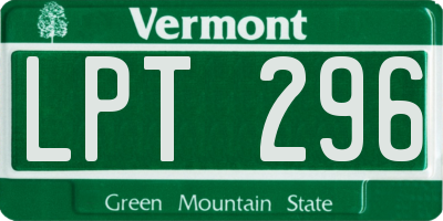 VT license plate LPT296