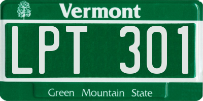 VT license plate LPT301