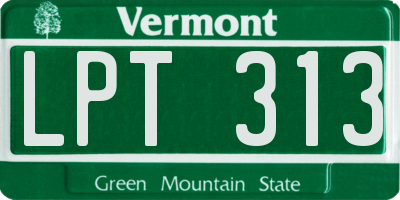 VT license plate LPT313