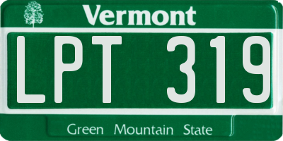 VT license plate LPT319