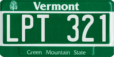 VT license plate LPT321