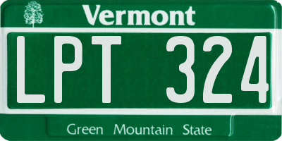 VT license plate LPT324