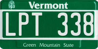 VT license plate LPT338