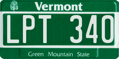 VT license plate LPT340