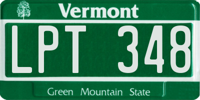VT license plate LPT348