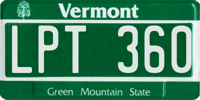 VT license plate LPT360