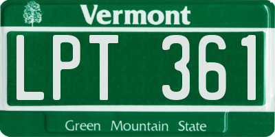VT license plate LPT361