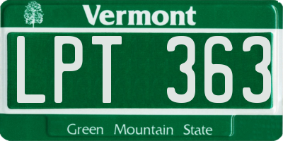 VT license plate LPT363
