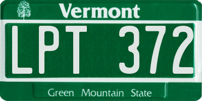 VT license plate LPT372