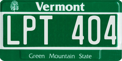 VT license plate LPT404