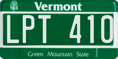 VT license plate LPT410