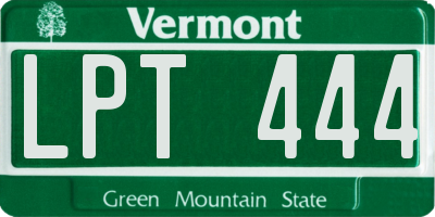 VT license plate LPT444