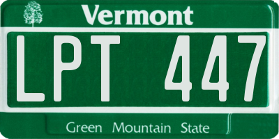 VT license plate LPT447
