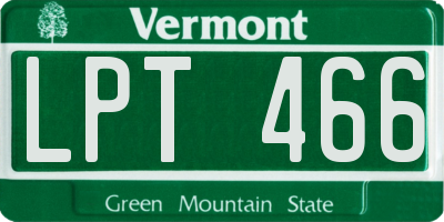 VT license plate LPT466