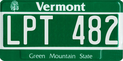 VT license plate LPT482