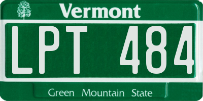 VT license plate LPT484