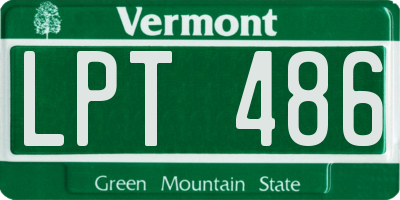 VT license plate LPT486