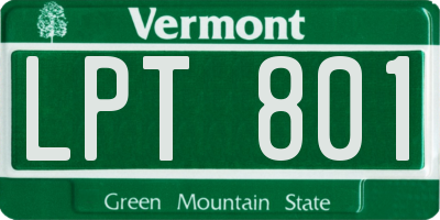 VT license plate LPT801