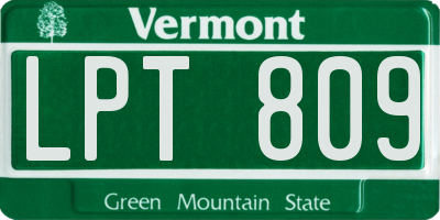 VT license plate LPT809