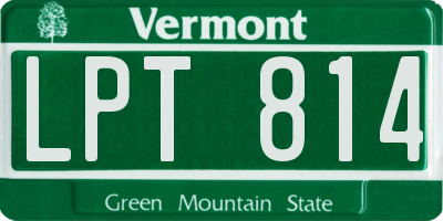 VT license plate LPT814