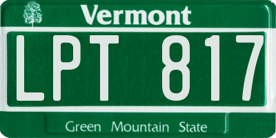 VT license plate LPT817