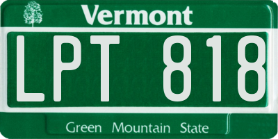 VT license plate LPT818