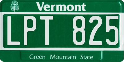 VT license plate LPT825