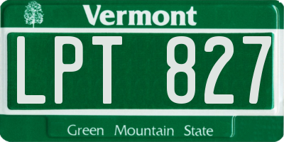 VT license plate LPT827