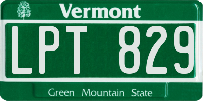 VT license plate LPT829