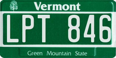 VT license plate LPT846