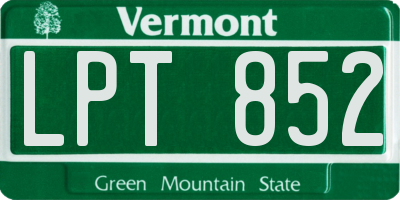 VT license plate LPT852