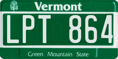 VT license plate LPT864