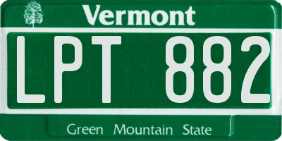 VT license plate LPT882