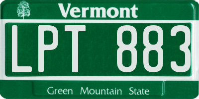 VT license plate LPT883