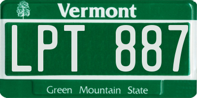 VT license plate LPT887