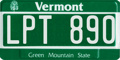 VT license plate LPT890