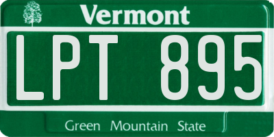 VT license plate LPT895