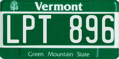 VT license plate LPT896