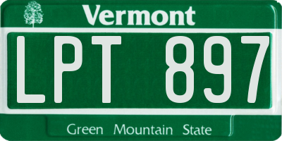VT license plate LPT897