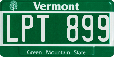 VT license plate LPT899