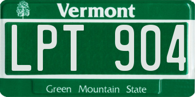VT license plate LPT904