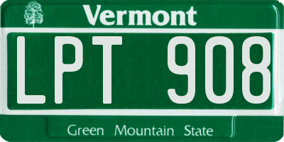 VT license plate LPT908