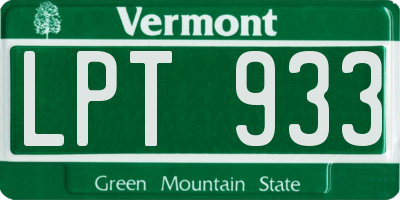 VT license plate LPT933