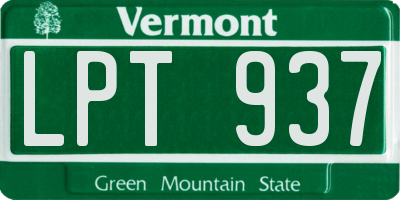 VT license plate LPT937